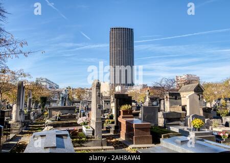 Friedhof Montparnasse in Paris. Stockfoto