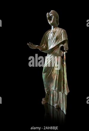 Bronzestatue des römischen Kaiserin Julia Aquilia Severa gefunden bei Sparta. ca. 221-222 AD. Athen Nationalen Archäologischen Museum, Kat.-Nr. X 23321. Gegen Stockfoto