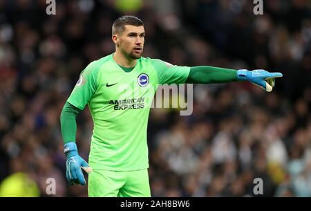 Brighton und Hove Albion Torhüter Matthew Ryan während der Premier League Match an der Tottenham Hotspur Stadium, London. Stockfoto