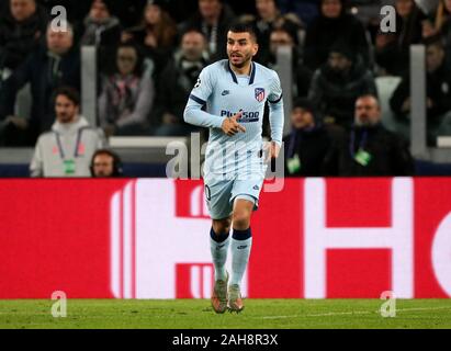 Turin, ITALIEN - 26. November 2019: Angel Correa im Einsatz während der UEFA Champions League 2019/2020 JUVENTUS gegen ATLETICO de MADRID im Allianz-Stadion. Stockfoto