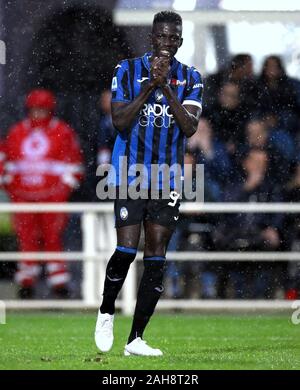 Bergamo, ITALIEN - 23. November 2019: Musa Barrow reagiert während der Serie A 2019/2020 ATALANTA gegen JUVENTUS im Atleti Azzurri d'Italia Stadion. Stockfoto