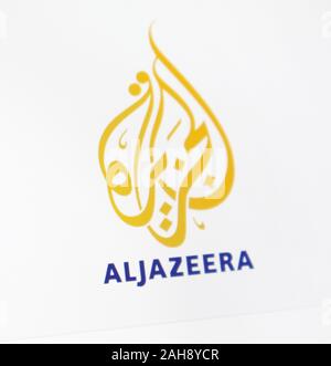 Al Jazeera English Symbol für die Anwendung auf dem Computer angezeigt Stockfoto