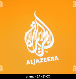 Al Jazeera English Symbol für die Anwendung auf dem Computer angezeigt Stockfoto