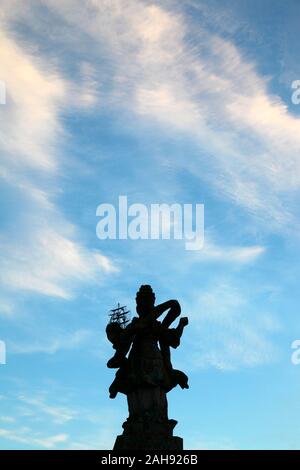 Statue von Viana im Jardim da Rn Park, Provinz Minho, Nordportugal Stockfoto