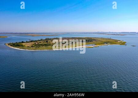 Rüschen Bar, ein 143-acre (58 ha) Insel in Jamaica Bay im Stadtteil Brooklyn in New York City entfernt, vor der Küste von canarsie. Stockfoto