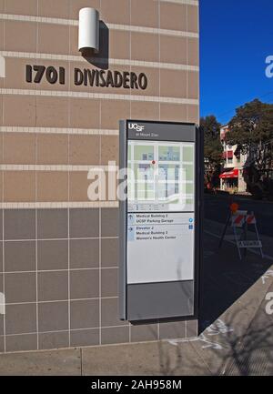 UCSF am Mount Zion Krankenhaus in 1701 Divisadero Street, San Francisco, Kalifornien Stockfoto