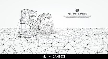 Internetzugang, das Konzept des 5G-Netzes, abstrakten Sinne von Wissenschaft und Technik Grafik Design. Stock Vektor