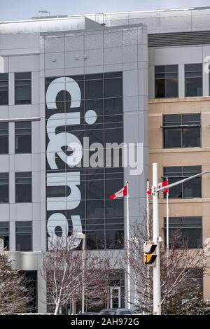 Die Büros der Ciena Corporation in Ottawa machten 2020 Neuigkeiten, als ein Mitarbeiter dort den ersten regionalen Fall der COVID-19 aus dem Roman Coronavirus präsentierte. Stockfoto