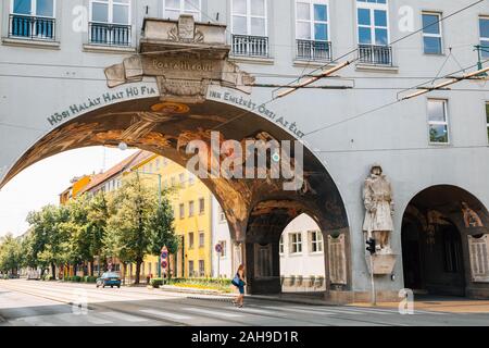 Szeged, Ungarn - 19. Juli 2019: Heroes' Tor Stockfoto