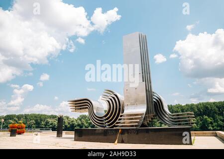 Szeged, Ungarn - Juli 19, 2019: Hochwasserschutz Memorial Stockfoto