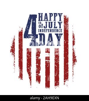 Am 4. Juli Independence Day. Stock Vektor