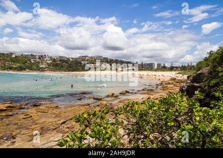 Anzeigen von Süßwasser-Strand an einem sonnigen Tag, Sydney, Australien Stockfoto