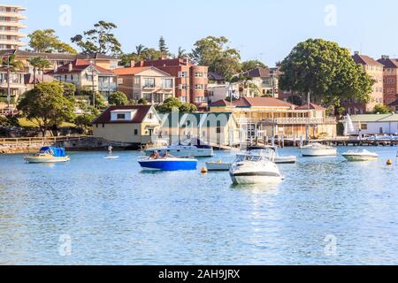 Boote in Manly Cove, Sydney, Australien Stockfoto