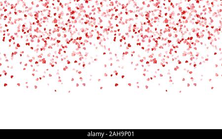 Nahtlose Hintergrund mit verschiedenen farbigen Konfetti Herzen zum Valentinstag Zeit Stock Vektor