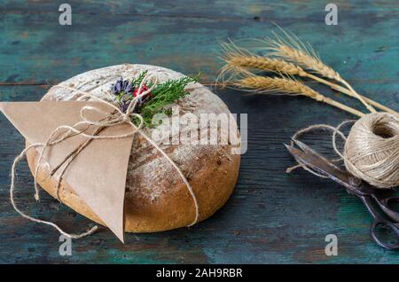 Hausgemachte Sauerteigbrot essen Fotografie Rezept Idee Stockfoto