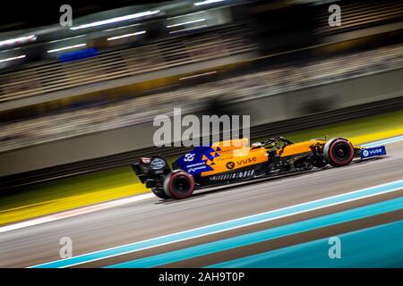 UAE/Abu Dhabi - 29/11/2019 - #55 Carlos Sainz (SPA, McLaren, MCL34) während des RP2 Vor der Qualifikation für die Abu Dhabi Grand Prix Stockfoto