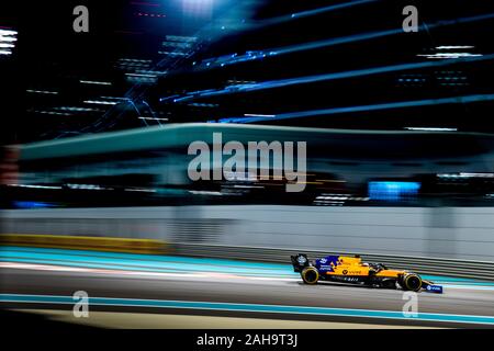 UAE/Abu Dhabi - 29/11/2019 - #55 Carlos Sainz (SPA, McLaren, MCL34) während des RP2 Vor der Qualifikation für die Abu Dhabi Grand Prix Stockfoto