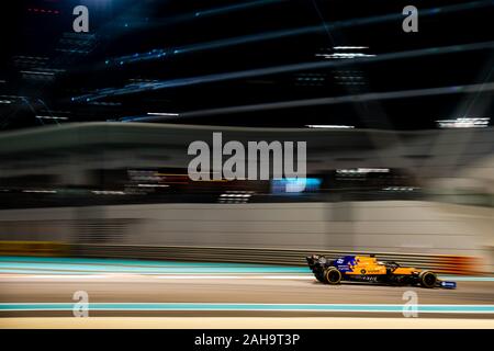 UAE/Abu Dhabi - 29/11/2019 - #55 Carlos Sainz (SPA, McLaren, MCL34) während des RP2 Vor der Qualifikation für die Abu Dhabi Grand Prix Stockfoto