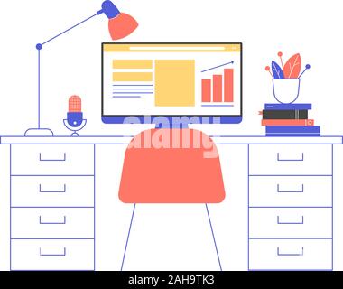 Office Home Studio. Stock Vektor