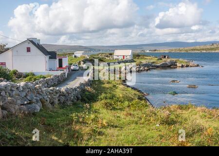 Irische traditionelle Ferienhaus in Connemara - Irland Stockfoto