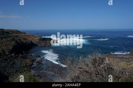 Malerischer Blick auf Strand gegen den klaren Himmel Stockfoto