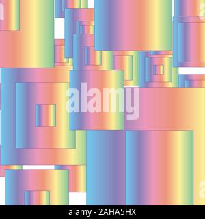 Zusammenfassung Hintergrund mit bunten Quadraten Stock Vektor