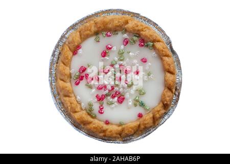 Herr Kipling festliche Bakewells bakewell tart überaus guten Kuchen auf weißem Hintergrund Stockfoto