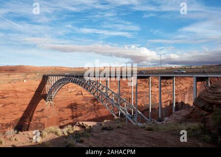 Glen Canyon Dam Bridge, Page, Arizona Stockfoto