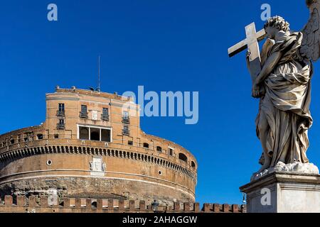 Engelsburg in Rom, Italienisch, Mausoleum, Kastellburg, Kaiser Hadrian sterben, Stockfoto