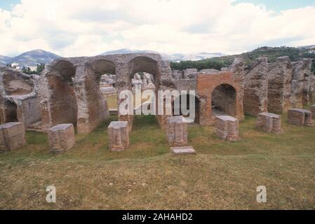 Castello archäologischen Bereich, San Vittorino, l'Aquila Stockfoto