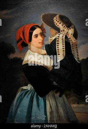 Valeriano Dominguez Becquer (1833-1870). Spanischer Maler. Santander Amme, 1856. Museum der Romantik. Madrid. Spanien. Stockfoto