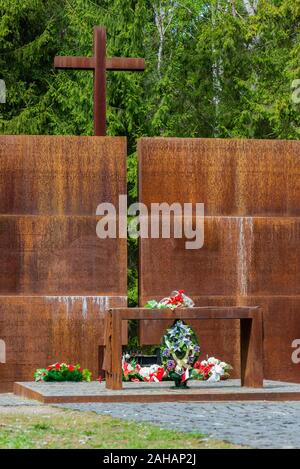 Gedenkstätte Katyn (Russland, Smolensk Region) Stockfoto