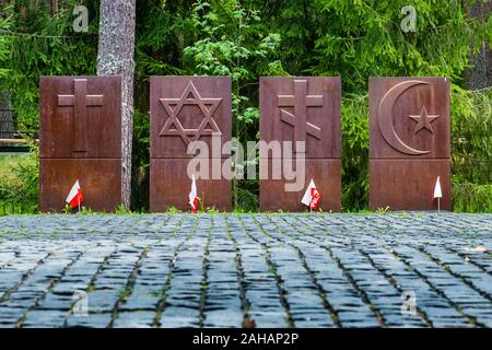 Gedenkstätte Katyn (Russland, Smolensk Region) Stockfoto