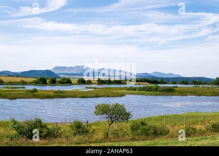 Blick auf den See Campains Brion Stockfoto