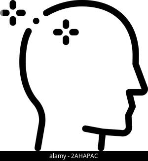 Baldheaded Mann Symbol Vektor Kontur Abbildung Stock Vektor