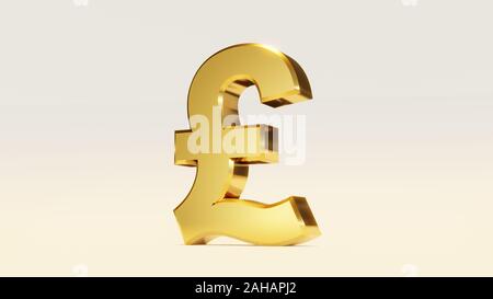 3D Zeichen des britischen Pfund, Dollar Stockfoto