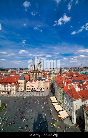 In Prag in der Tschechischen Republik. Blick auf die Altstadt Stockfoto