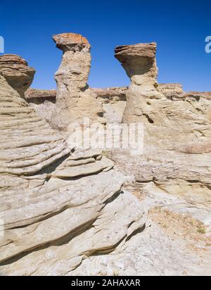 Sandstein Türme zu Jerusalem Felsen in der Nähe von sweetgrass, Montana Stockfoto
