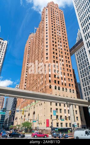 Der Art déco-Guardian Gebäude auf Griswold Street in der Innenstadt von Detroit, Michigan, USA Stockfoto