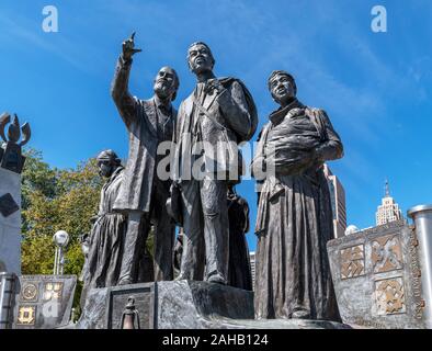 Internationale Denkmal für die Underground Railroad, Detroit Riverwalk, Detroit, Michigan, USA Stockfoto