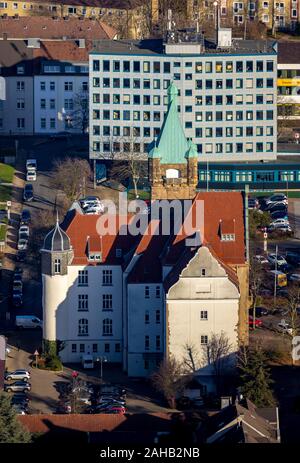 Luftbild, Finanzamt Hattingen, Rathaus Hattingen, Hattingen, Ennepe-Ruhr-Kreis, Ruhrgebiet, Nordrhein-Westfalen, Deutschland, Behörde, DE, E Stockfoto