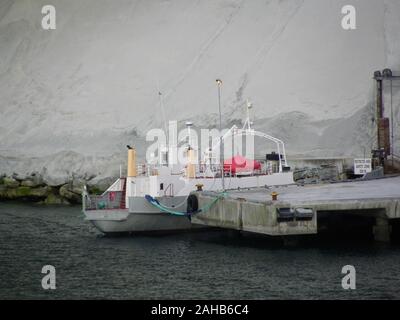 Norwegische Olivenmine, North Cape Minerals, Sibelco, AS Olivin, Raudbergvika Olivenmine, Norddal, Møre Og Romsdal, Norwegen Stockfoto