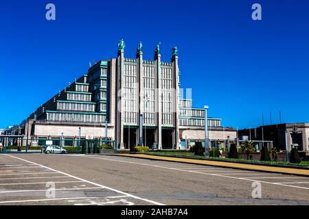 Der Art déco-Fassade Expo Brüssel Gebäude Nr. 5 im Heysel Park, Brüssel, Belgien (100-Palast) Stockfoto