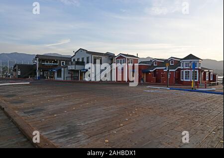 Santa Barbara, Kalifornien - 18. Mai, 2019 Stearns Wharf bei Sonnenaufgang Stockfoto