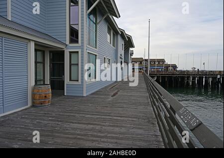 Santa Barbara, Kalifornien - 18. Mai, 2019 Stearns Wharf bei Sonnenaufgang Stockfoto
