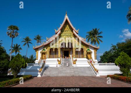 HAW Pha Bang Temple, im Gelände des Königlichen Palastmuseums, Luang Prabang, Laos Stockfoto