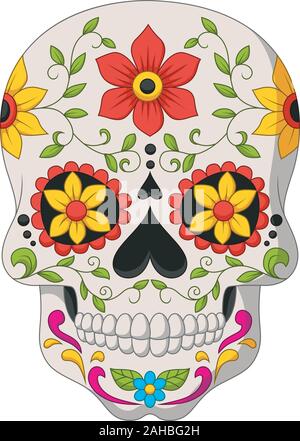 Tag der Toten Schädel Stock Vektor