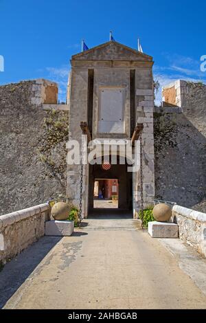 Eingang der Zitadelle in Villefranche-sur-Mer Frankreich Stockfoto