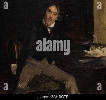 Henry Irving o John Henry Brodribb (1838-1905). Schauspieler de teatro Inglés de la época victoriana. Fue el Primer Schauspieler nombrado Caballero. Retrato realizado por Jules Bastien-Lepage (1848-1884). Oleo sobre lienzo, 1880. National Portrait Gallery. Londres. Inglaterra. Stockfoto