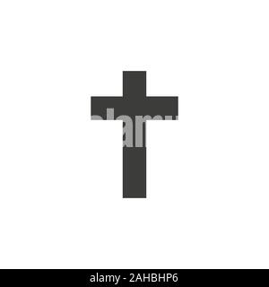 Religion Kreuz Vektor icon. gefüllt Flachbild Zeichen für mobile Konzept und Webdesign. Christliche Kreuz einfache solide Symbol. Symbol, Logo Illustration. Pixel Stock Vektor